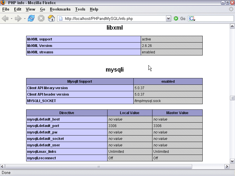 mysql settings